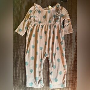 Kate Quinn | long sleeve jumpsuit | tiny cactus | 18-24m